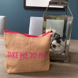Take Me To Paris Pouch new without tags